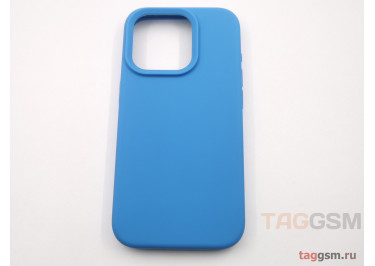 Задняя накладка для iPhone 15 Pro (силикон, синяя (Full Case))