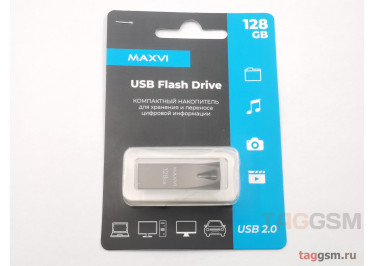Флеш-накопитель 128Gb Maxvi MK2 Dark Grey (металл)