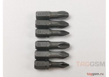 Набор магнитных бит JAKEMY JM-03 25мм (PZ1 / PZ2 / PZ3 / PH1 / PH2 / PH3) 6шт