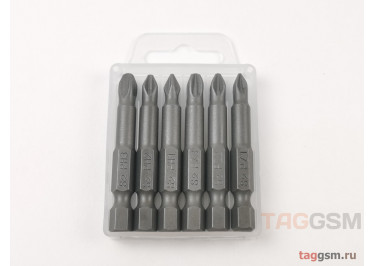 Набор магнитных бит JAKEMY JM-04 50мм (PZ1 / PZ2 / PZ3 / PH1 / PH2 / PH3) 6шт