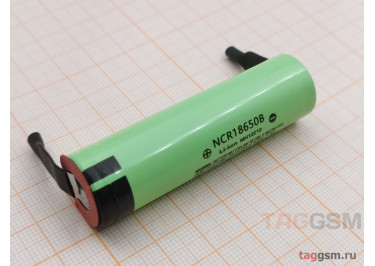 Аккумулятор NCR18650B (mh12210), Li-ion (3400 mAh) с ленточными выводами.