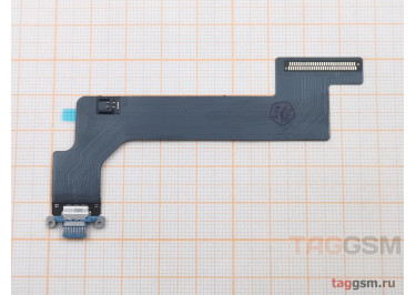 Шлейф для iPad 10.9" Wi-Fi (2022) (A2696) + разъем зарядки (синий)