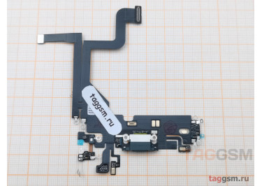Шлейф для iPhone 13 Pro + разъем зарядки + микрофон (зеленый), ориг