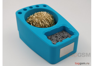 Очиститель жал паяльника YAXUN YX-V3 (латунная стружка , губка , 5 отверстий для жал)