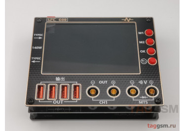 Амперметр цифровой I2C C09 (двухканальный USB / Type-C ,форма сигнала 0-40V ,4-х дюймовый HD-дисплей) 140W
