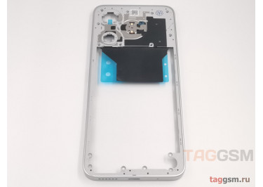 Средняя часть корпуса для Xiaomi Poco M6 4G (серебро)