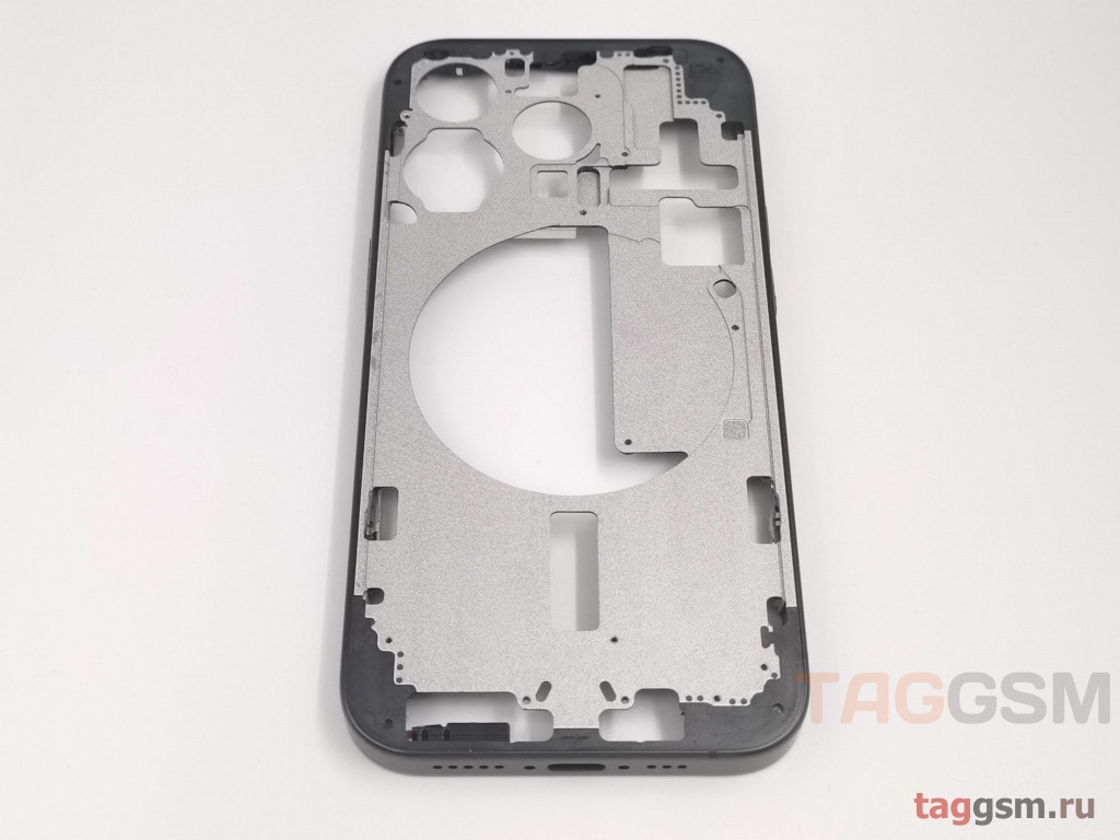 Средняя часть корпуса для iPhone 15 Pro (черный), ориг