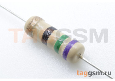 Резистор постоянный 1Вт 75 Ом 5% (CF-1W-75R)