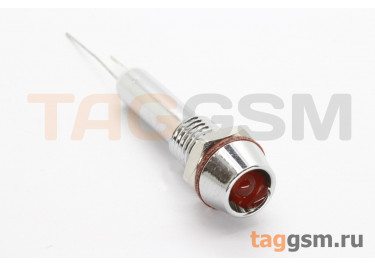 XD22-6  /  R Светодиодный индикатор на панель D=6мм 6В металл (Красный)