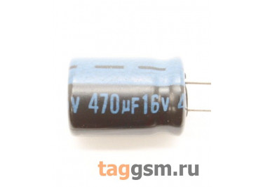 Конденсатор электролитический 470мкФ 16В 20% 105°C (8х11мм) (JTK477M016S1GMG11L)