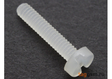 Винт пластиковый DIN84 М2x10мм белый (5шт)