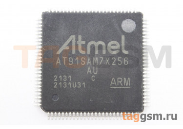 AT91SAM7X256C-AU (LQFP-100) Микроконтроллер 32-Бит, ARM7TDMI