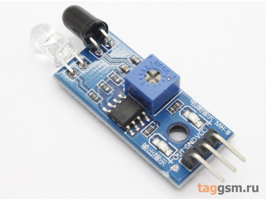 LM393 Модуль ИК датчика обнаружения препятствия Uвх=3,5-5В