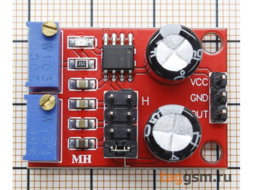 NE555 Модуль генератора импульсов для привода шагового двигателя Uвх=5-15В