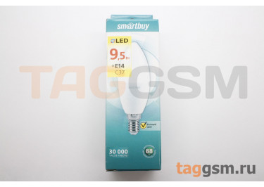 Лампа светодиодная LED E14 C37 9,5Вт 3000K (220-240В) Smartbuy