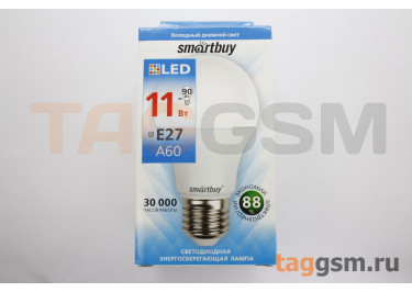 Лампа светодиодная LED E27 A60 11Вт 6000K (220-240В) Smartbuy