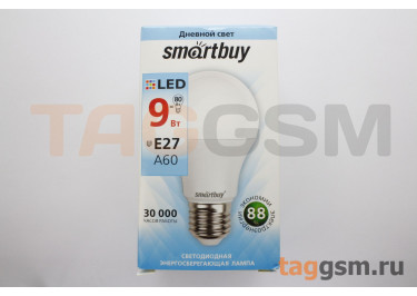 Лампа светодиодная LED E27 A60 9Вт 4000K (220-240В) Smartbuy