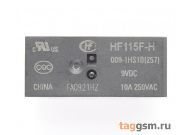 HF115F-H / 009-1HS1B Реле 9В SPST-NO 250В 10А