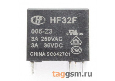 HF32F / 005-Z3 Реле 5В SPDT 250В 3А