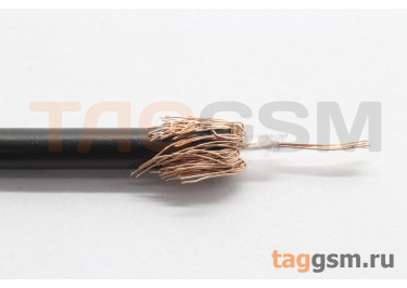 Коаксиальный кабель RG-174 Cu / CCA, PE / PVC, 66%, 50 Ом, 3ГГц, черный 1м