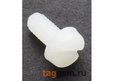 Винт пластиковый DIN84 М3x6мм белый (5шт)