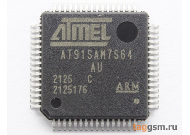 AT91SAM7S64C-AU (LQFP-64) Микроконтроллер 32-Бит, ARM7TDMI