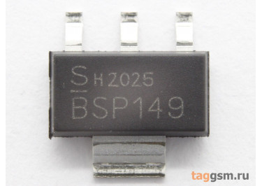 BSP149H6327XTSA1 (SOT-223) Полевой транзистор N-MOSFET 200В 0,66А