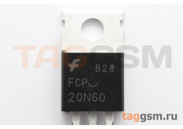 FCP20N60 (TO-220) Полевой транзистор N-MOSFET 600В 20А