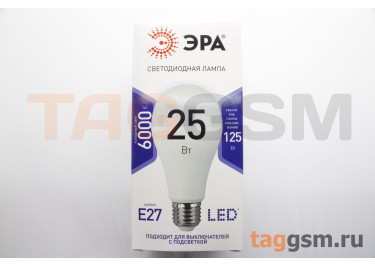 Лампа светодиодная LED E27 A65 25Вт 6000K (170-265В) ЭРА STANDART