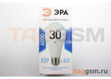 Лампа светодиодная LED E27 A65 30Вт 4000K (170-265В) ЭРА STANDART