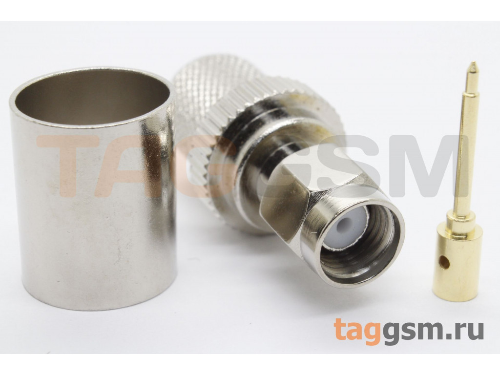 SMA-JC-7 Silver Штекер SMA под обжим кабеля RG8 / RG213 / RG214 / RG225 /  7DFB / LMR400