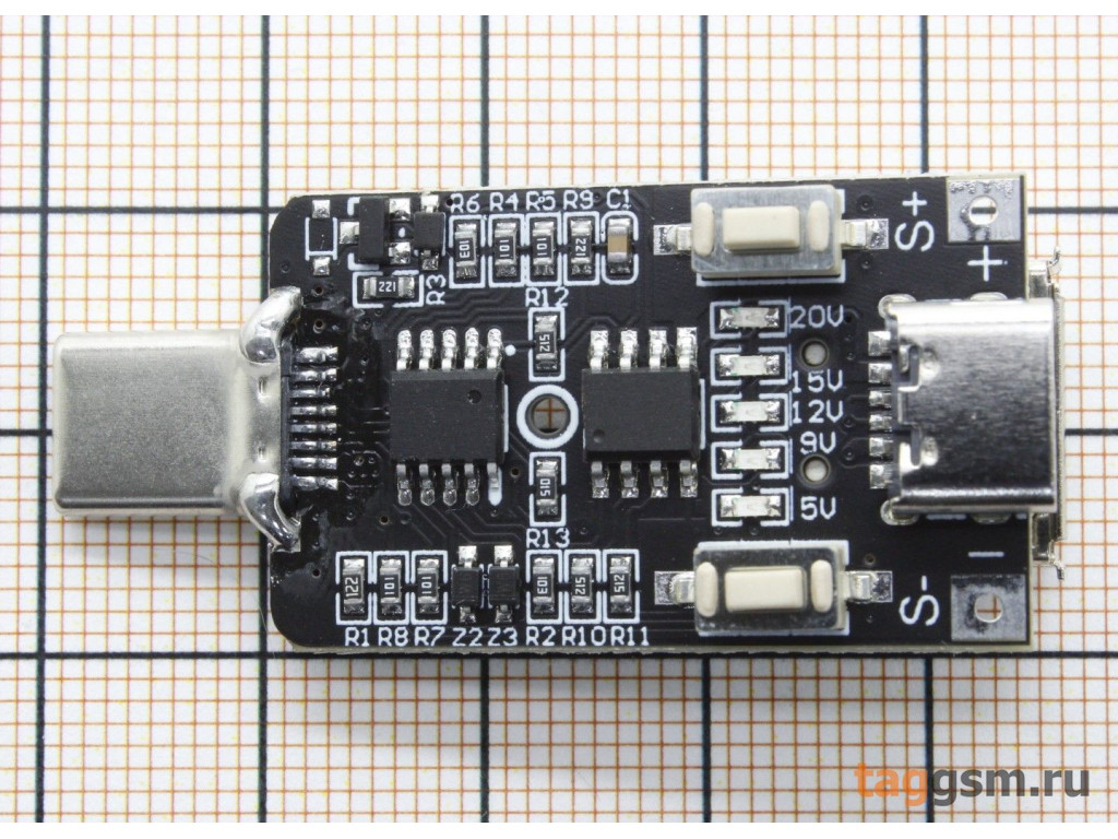 Модуль триггера быстрой зарядки LX-PD01-V6.2 Type-C(f)-Type-C(m) / USB-