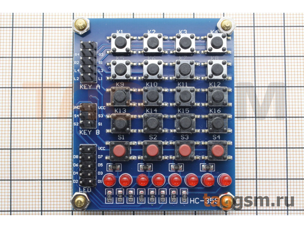 Модуль HC-35S матричной клавиатуры кнопочный 4x5 (20 клавиш) с индикацией