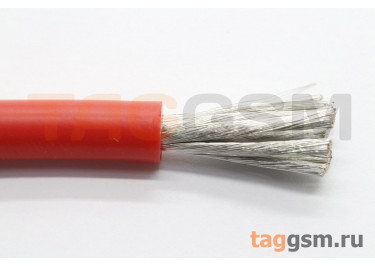 Провод медный в силиконовой изоляции 10AWG (5,26 кв.мм) красный 1м