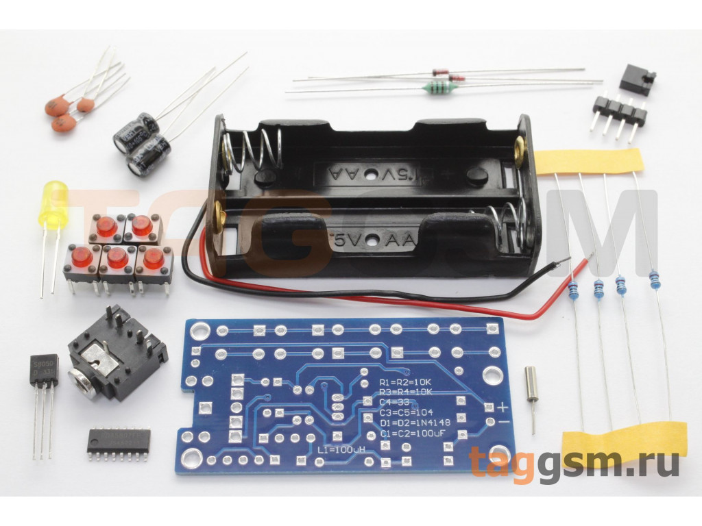 Набор для сборки радиоприемника FM 76-108МГц на RDA5807FP Uпит=1,8-3,6В