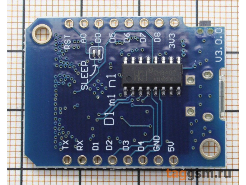 ESP8266EX+25VQ32+CH340G Отладочная плата D1 mini V3