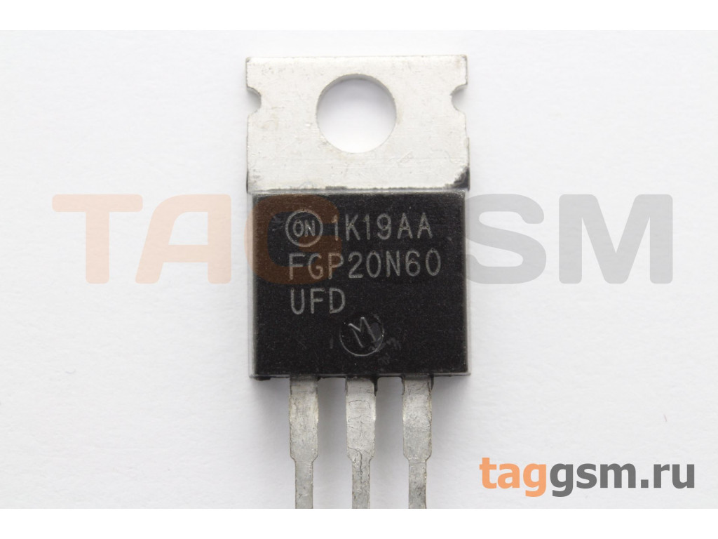 FGP20N60UFD (TO-220) Биполярный транзистор IGBT 600В 20А