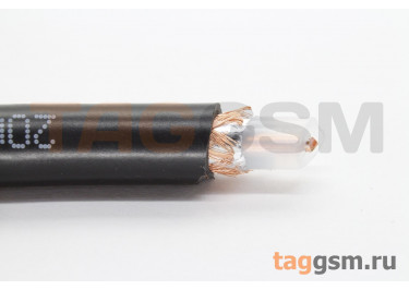 Коаксиальный кабель SYV50-5 Cu / Al / Cu, PE / PVC, 66%, 50 Ом, 3ГГц, черный 1м [LMR-300 / РК 50-4,8]