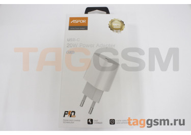 Сетевое зарядное устройство Type-C, PD 20W Fast Charging (A801) ASPOR (белый)
