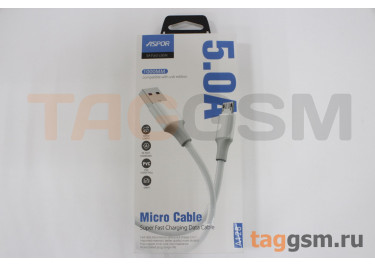 Кабель USB - micro USB, Fast Charging 5А (A128) ASPOR (1м) (белый)
