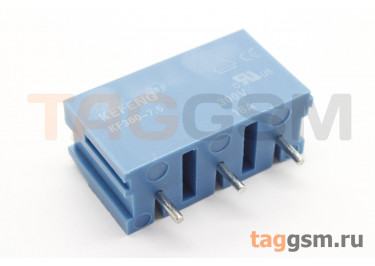 KF705A-7.5-03P-1B (Синий) Винтовой клеммник на плату 3 конт. шаг 7,5мм 450В 24А