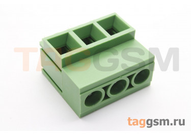 KF135-10.16-03P-1G (Зеленый) Винтовой клеммник на плату 3 конт. шаг 10,16мм 1000В 65А