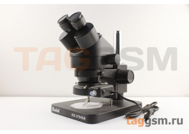 Микроскоп Kaisi KS-37045A тринокулярный (7х45х) (LED подсветка) черный