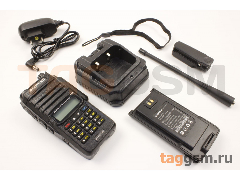 Радиостанция мобильная Baofeng UV-9R Plus VHF / UHF (136-174 / 400-520МГц)  (черный)