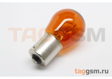 Лампа автомобильная галогенная BA15s / 1156 PY21W 12В 21Вт, OSRAM 7506Y (оранжевый)
