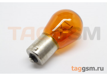 Лампа автомобильная галогенная BAU15s / 1156 PY21W 12В 21Вт, OSRAM 7507 (оранжевый)