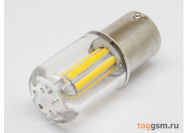 Лампа автомобильная светодиодная BA15s / 1156 PY21W 12В LED 6SMD (оранжевый)
