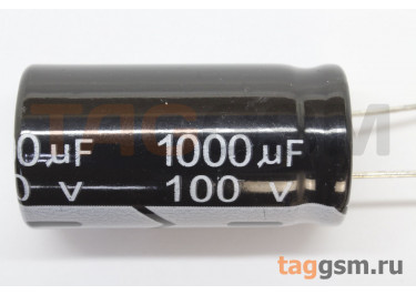 Конденсатор электролитический 1000мкФ 100В 20% 105°C (18x35мм)