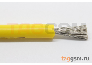 Провод медный в силиконовой изоляции 13AWG (2,62 кв.мм) желтый 1м