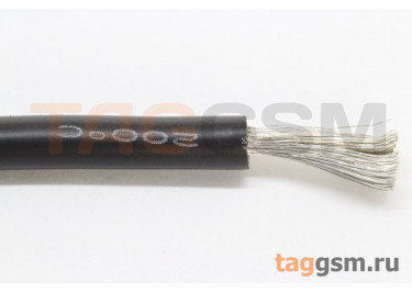 Провод медный в силиконовой изоляции 14AWG (2,08 кв.мм) черный 1м